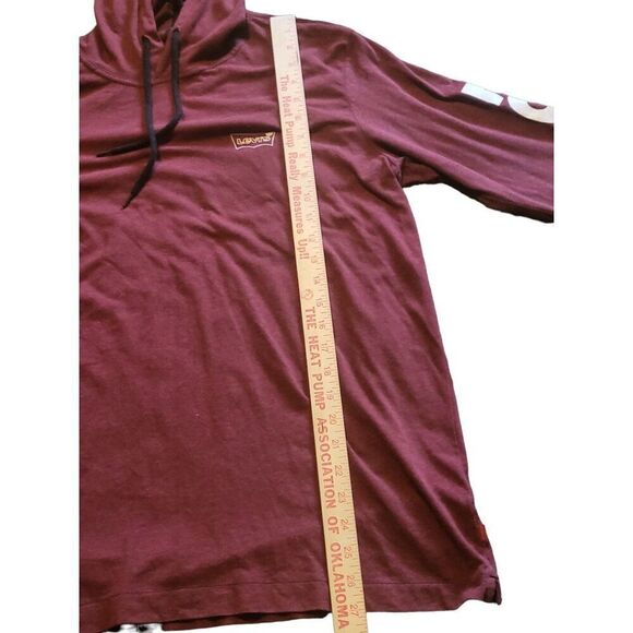 Levi's Strauss & Co. Tshirt Hooded Men Sz M Maroon And White Drawstring - Picture 3 of 5